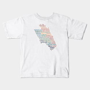 Glacier National Park with Trail Names [Natural] Kids T-Shirt